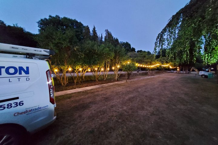 Christmas Lights in a garden