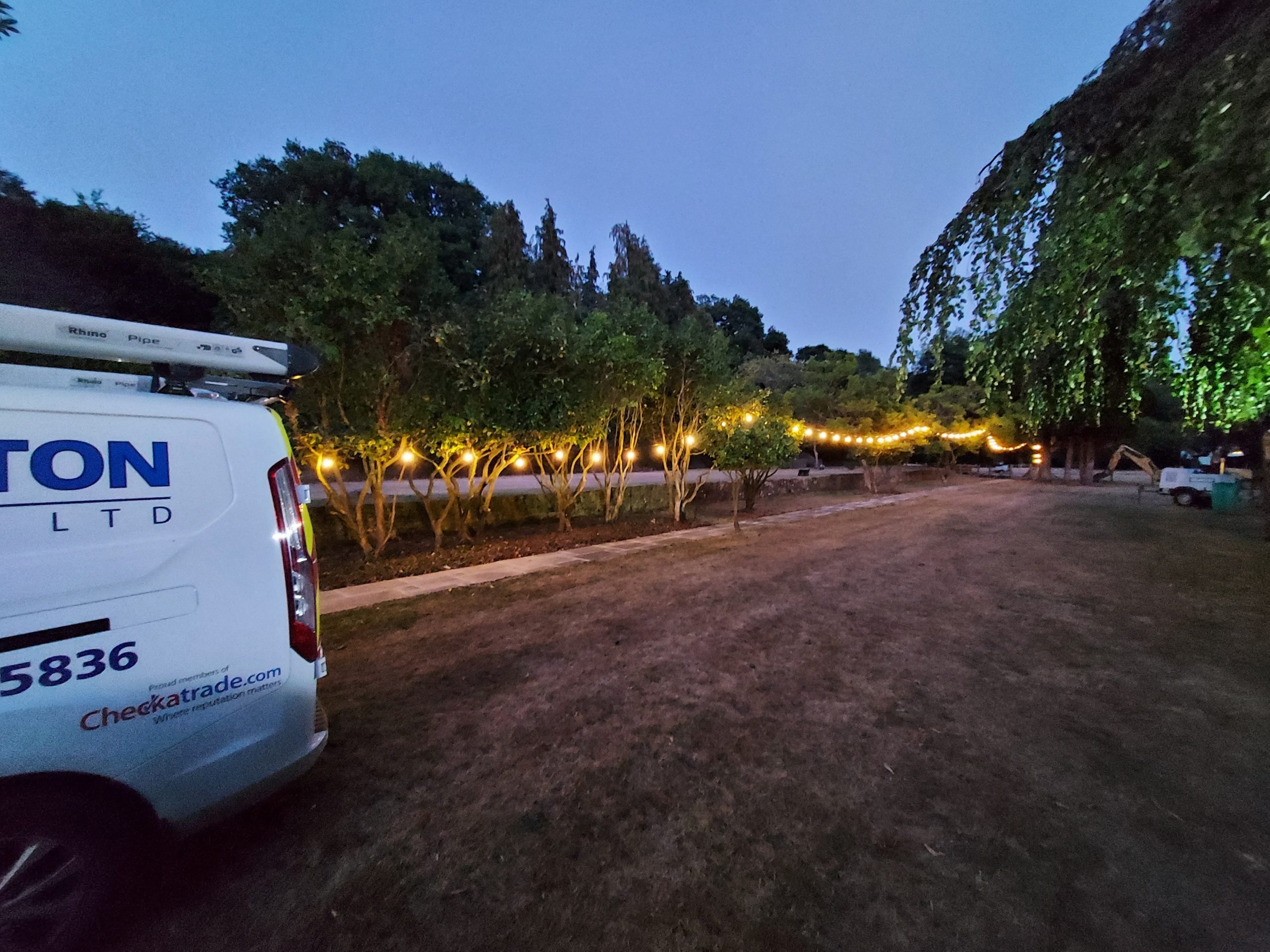 Christmas Lights in a garden